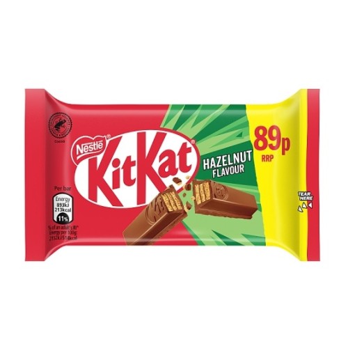 KIT KAT 4 FINGER HAZELNUT PM £0.89 24 X 41.5G