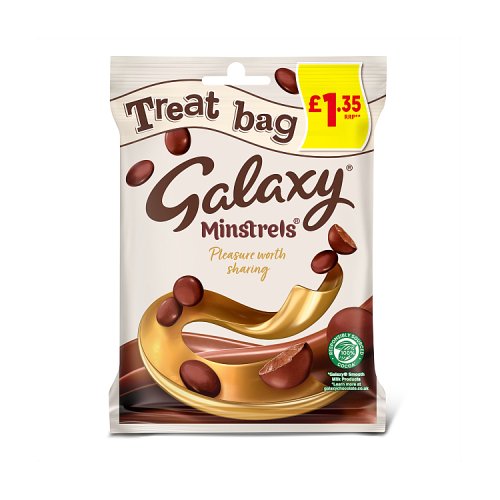 GALAXY MINSTREL MILK CHOCOLATE TREAT BAG PM £1.35 20 x 80g