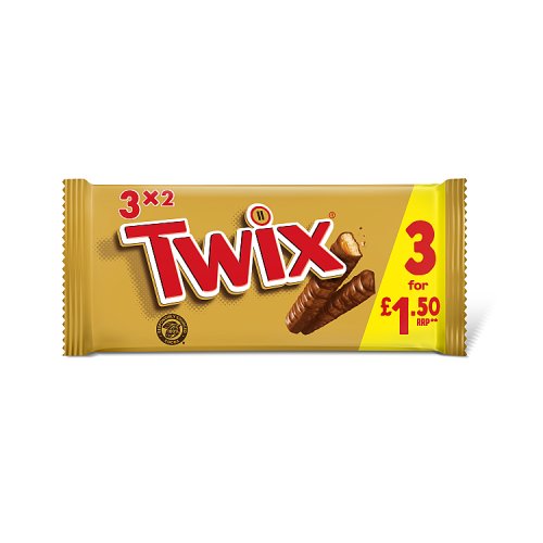 TWIX SNACKSIZE TWIN 3PK PM £1.50 24 x 120g