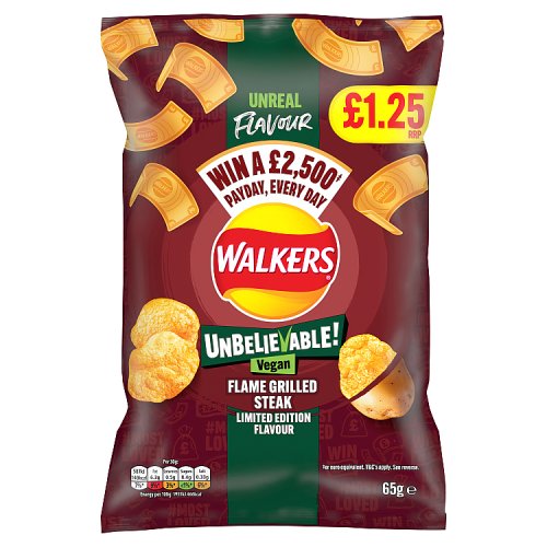 Walkers Vegan Flamed Grilled Steak PM £1.25