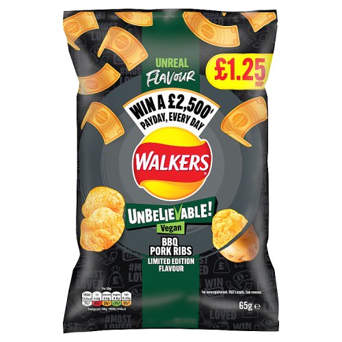 Walkers Vegan BBQ Pork Rib PM £1.25
