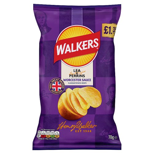 Walkers Lea & Perrins Worcester Sauce PM £1.35