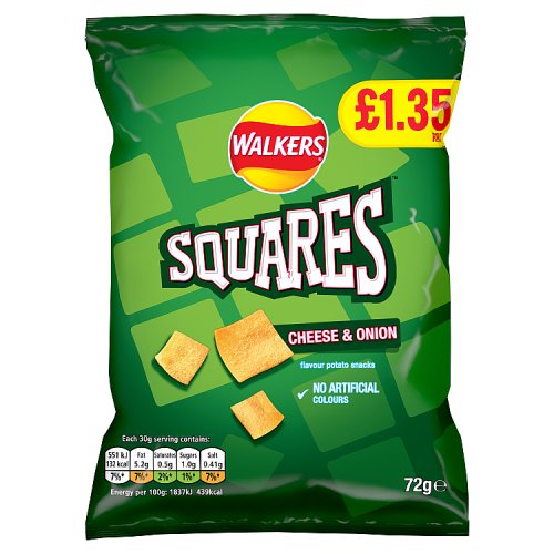 Walkers Squares Cheese And Onion PM £1.35