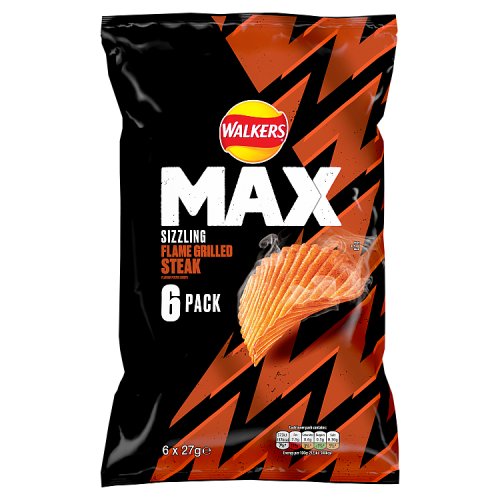 Walkers Max 6Pk Flame Grilled Steak 6Pk