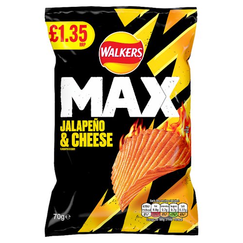 Walkers Max Strong Jalapeno & Cheese PM £1.35