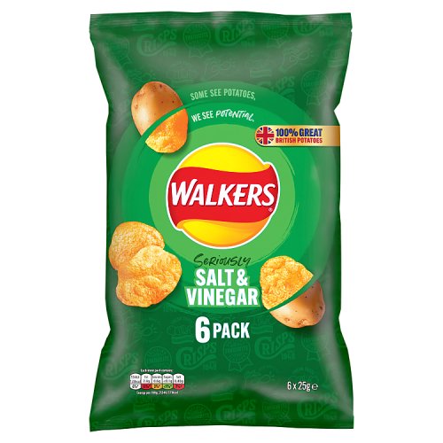 Walkers Salt & Vinegar 6Pk