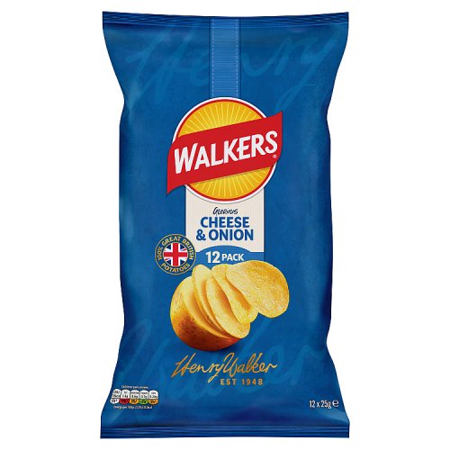 Walkers Cheese & Onion 12Pk