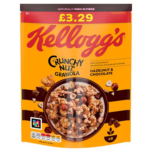 Kelloggs Crunchy Nut Granola Hazelnut & Choc PM £3.29