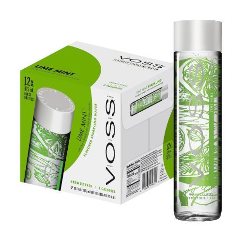 Voss Lime Mint Water Glass