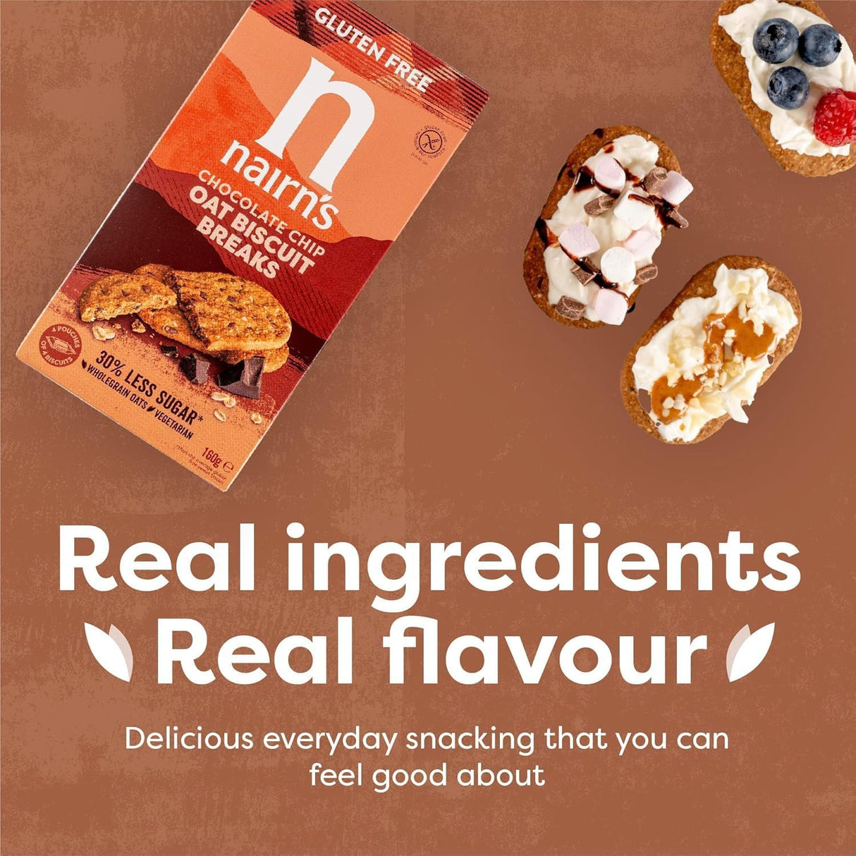 9563-E NAIRNS GF OATS & CHOCOLATE BISCUIT BREAKS 12X160G *ARABIC PRINT