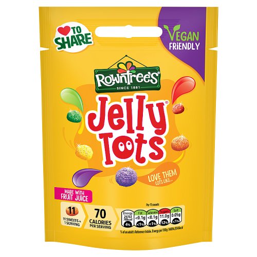 ROWNTREES JELLY TOTS POUCH 10 X 150G