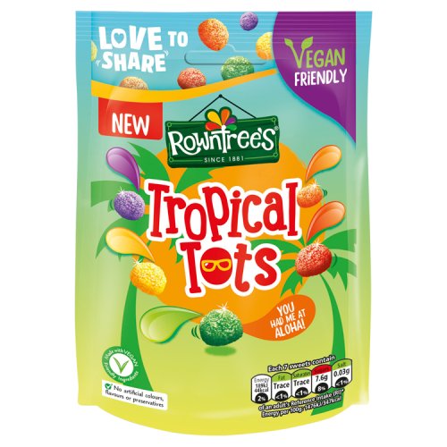 ROWNTREES JELLY TOTS TROPICAL PUNCH 10 X 140G