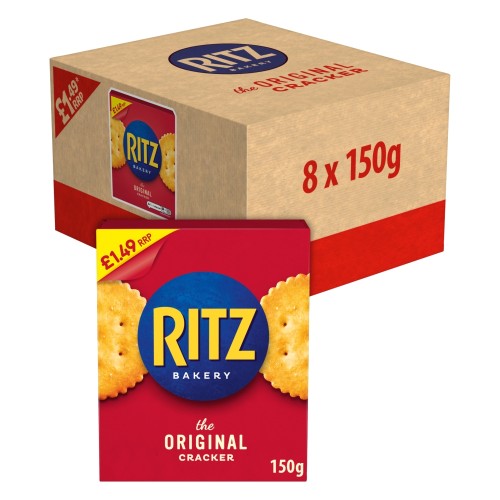RITZ ORIGINAL CRACKERS PM £1.49 8 X 150G