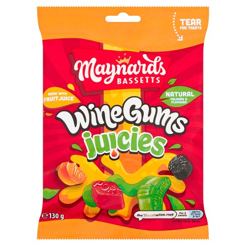 MAYNARDS BASSETTS WINE GUM JUICIES 10 X 130G
