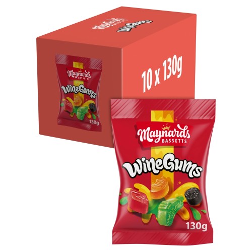 MAYNARDS BASSETTS WINE GUMS 10 X 130G
