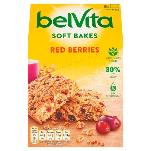 BELVITA SOFT BAKES RED BERRIES 6 X 250G