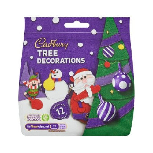 CADBURY MILK CHOCOLATE TREE DECORATIONS 6 X 72G