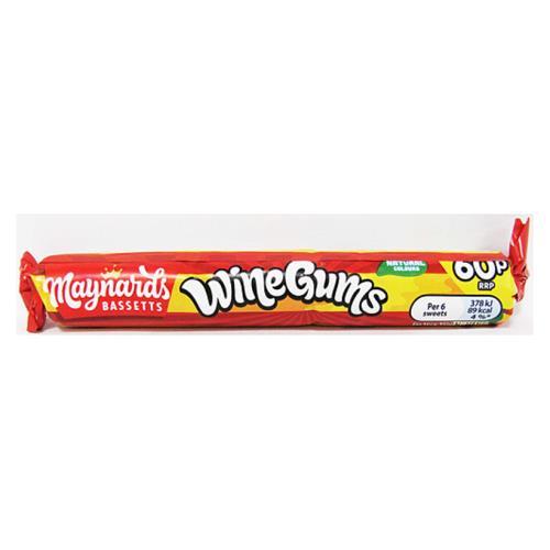 MAYNARDS BASSETTS WINE GUM ROLL PM 60P 40 X 52G