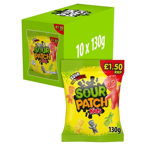 SOUR PATCH KIDS SWEET BAG PM £1.50 10 X 130G