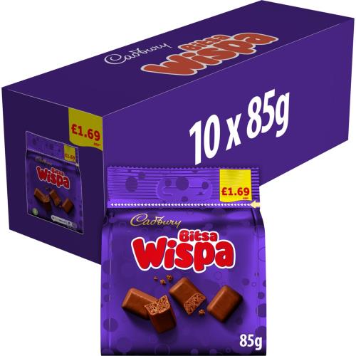CADBURY BITSA WISPA PM £1.69 10 X 85G
