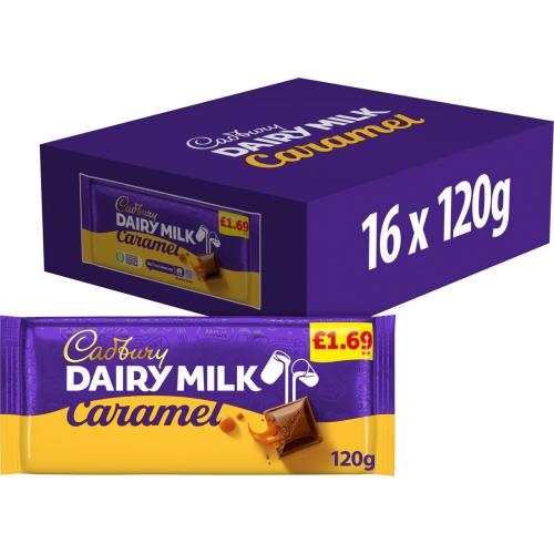 CADBURY DAIRY MILK CARAMEL PM £1.69 16 X 120G
