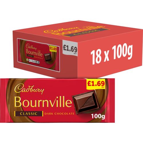 CADBURY BOURNVILLE PM £1.69 18 X 100G