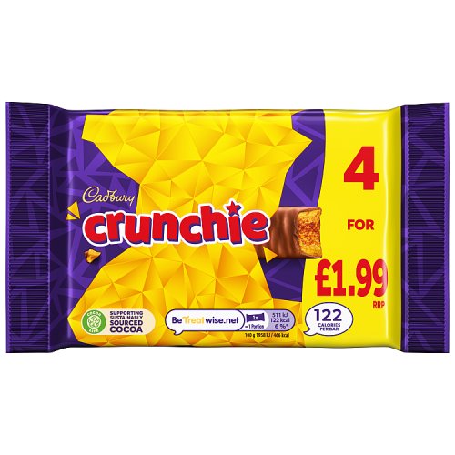 CADBURY CRUNCHIE 4 PACK PM £1.99 10 X 104.4G