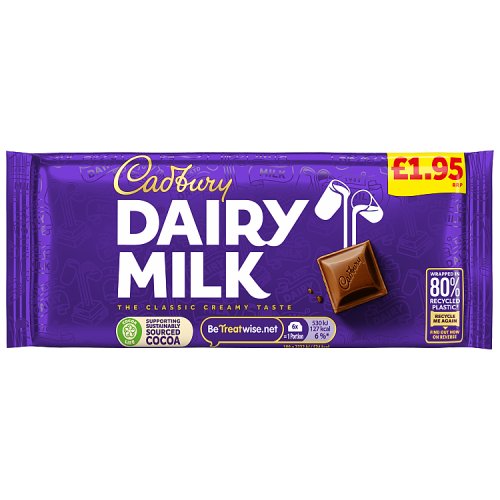 CADBURY DAIRY MILK PM £1.95 22 X 95G