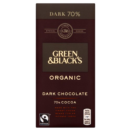 GREEN & BLACKS ORGANIC DARK CHOCOLATE 70% FT 15 X 90G