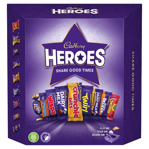 CADBURY HEROES CARTON 5 X 385G