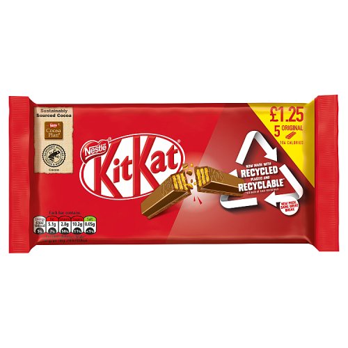 KIT KAT 2 FINGER MILK 5PK PM £1.25 18 X 103.5G