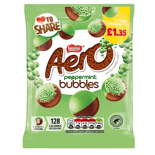 AERO BUBBLES PEPPERMINT PM £1.35 12 X 80G