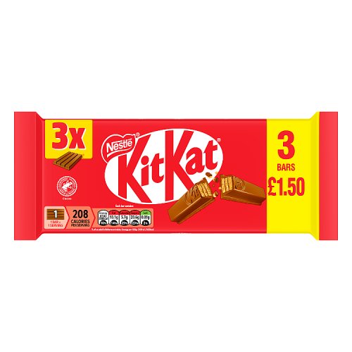 KIT KAT 4 FINGER 3PK PM £1.50 20 X 124,5G