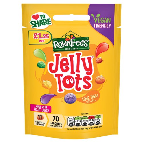 ROWNTREES JELLY TOTS POUCH PM £1.25 10 X 120G