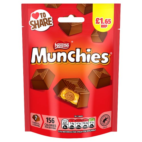 MUNCHIES POUCH BAG PM £1.65 10 X 81G