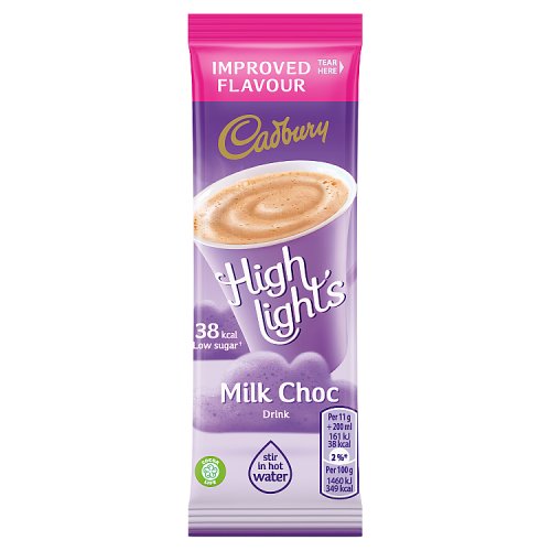 CADBURY HIGHLIGHTS HOT CHOCOLATE STICK PACK 30 X 11G