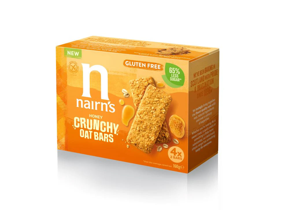 9780-E NAIRNS HONEY CRUNCHY OAT BARS 10X160G