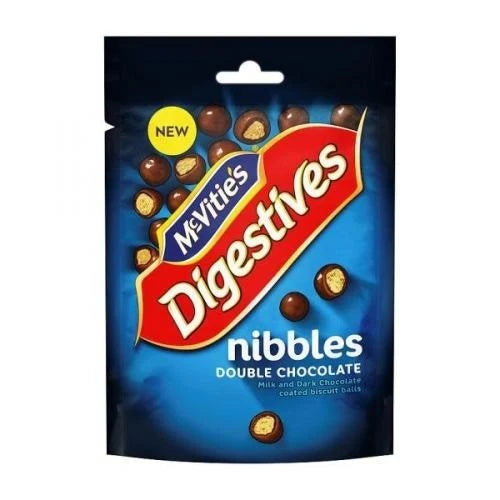 00874-06 MCVITIES DIGESTIVE NIBBLES MILK CHOCOLATE ( MILK CHO.COATED BISCUITS BALLS ) (12X12)144X37G