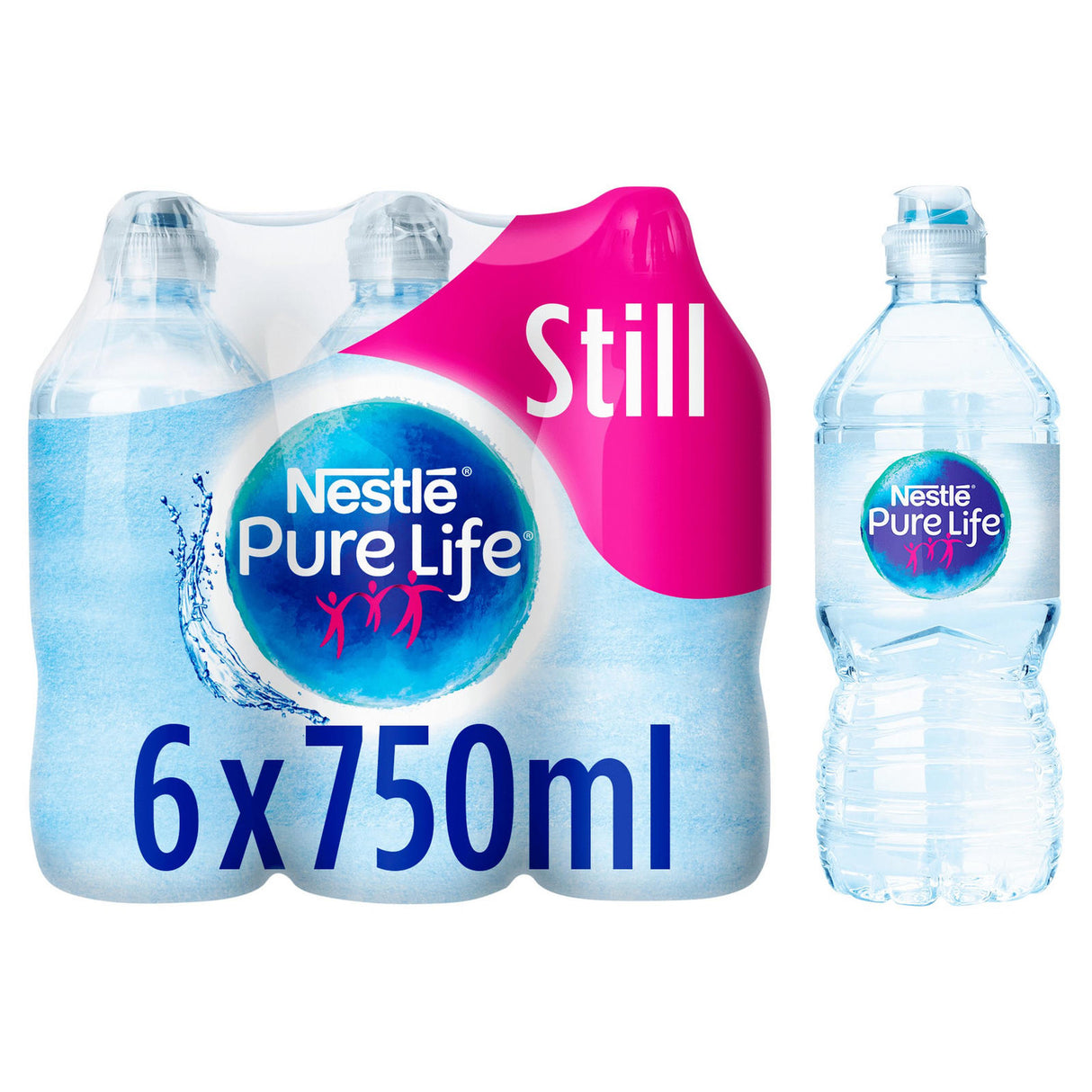 NESTLE PURE LIFE (6X75CL) 4.5LTR SPORTS CAP MP