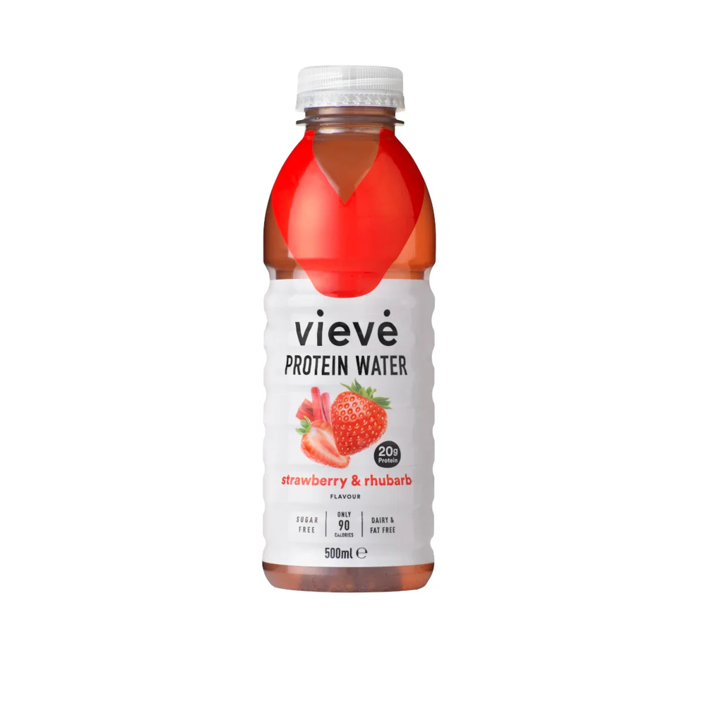 VIEVE PROTEIN WATER - STRAWBERRY AND RHUBARB 6X500ML