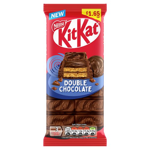 KIT KAT DOUBLE CHOCOLATE SHARING BLOCK PM £1.65 15 X 99G