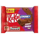 KITKAT CHUNKY CRUNCHY DOUBLE CHOCOLATE BAR 4 PACK MULTIPACK 15 X 136G