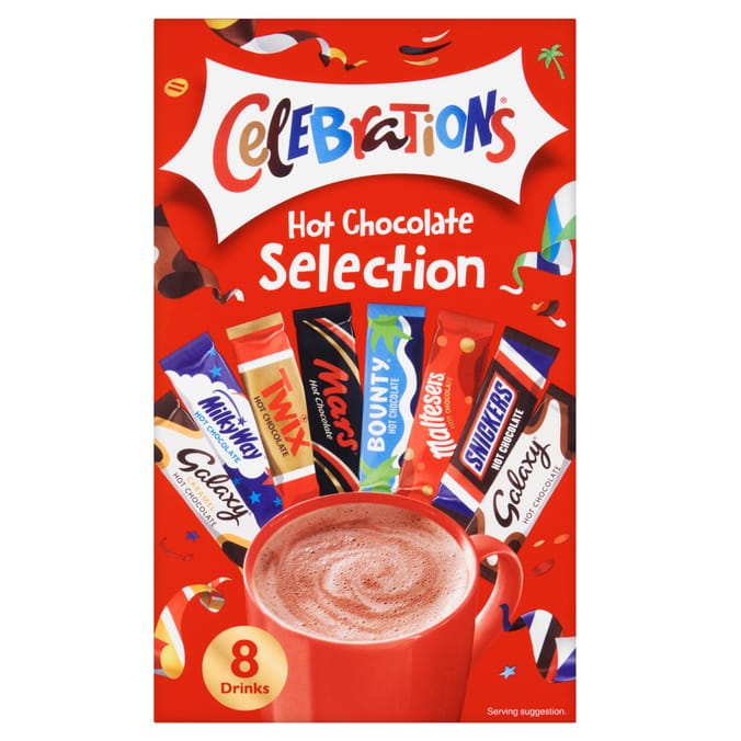 CELBSTICKS CELEBRATIONS HOT CHOCOLATE STICKS (8X25G) 5 X 200G