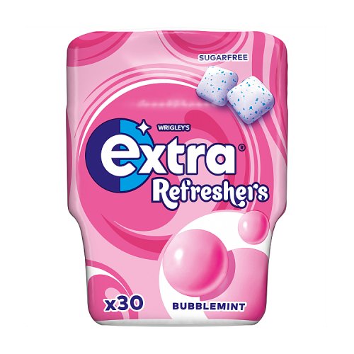 WRIGLEYS EXTRA REFRESHERS BOTTLE BUBBLEMINT 6 x 67g