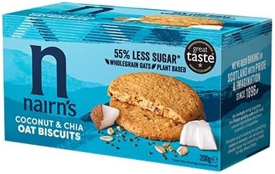 9304-E NAIRNS COCONUT & CHIA OAT BISCUITS 10X200G