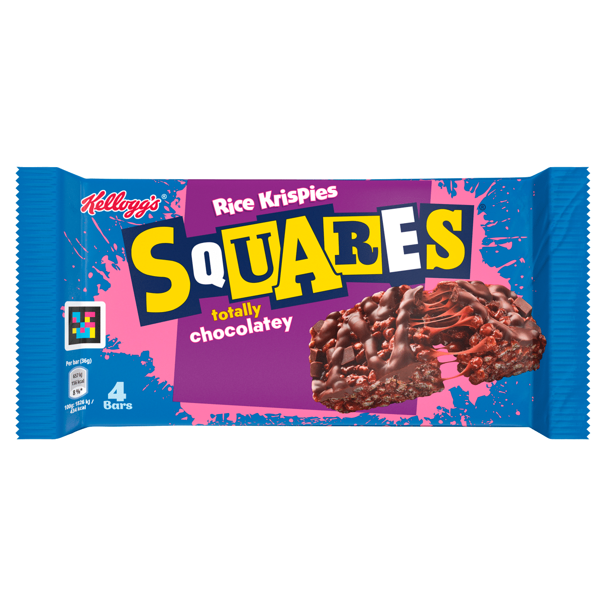 Kellogg's Rice Krispies Squares Totally Chocolatey Snack Bars 4x36g