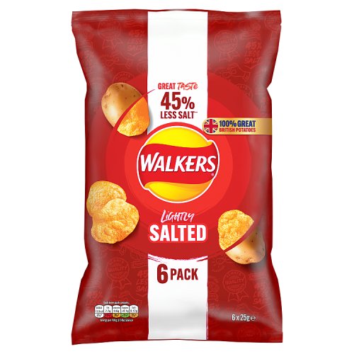 Walkers 45% Less Salt 6Pk