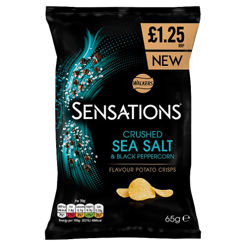 Walkers Sensations Sea Salt And Black Pepper PM £1.25