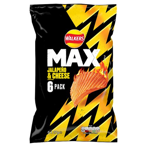 Walkers Max 6Pk Jalapeno & Cheese 6pk
