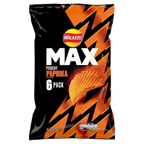 Walkers Max Paprika 6Pk - Nhfss
